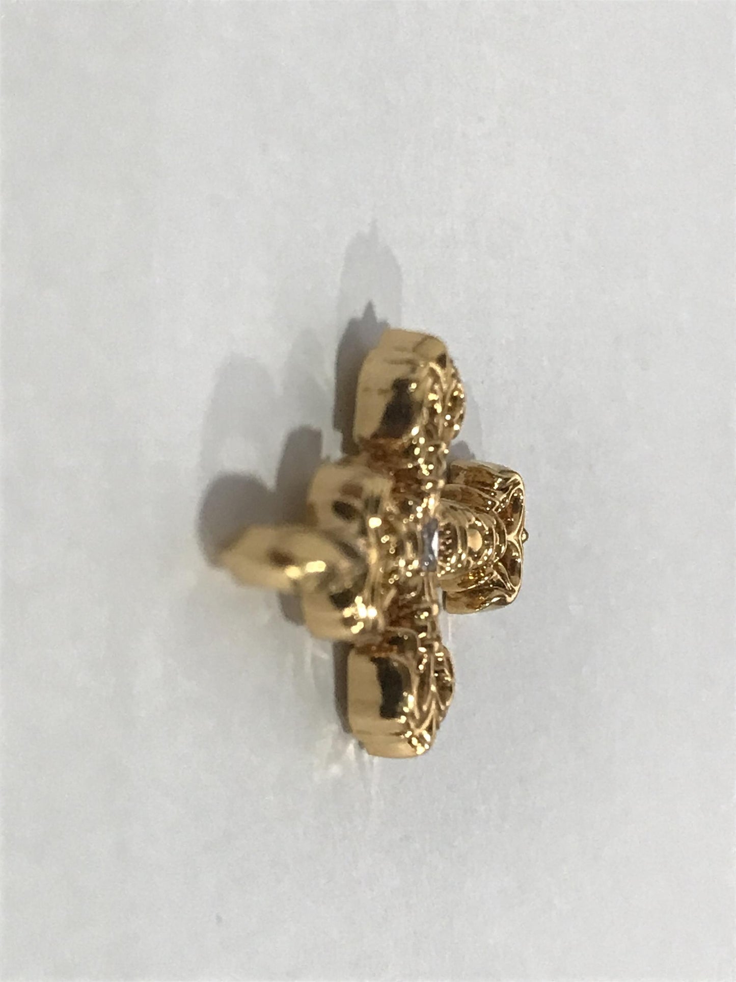 KLX-418544 square diamond thatch cross necklace customer version