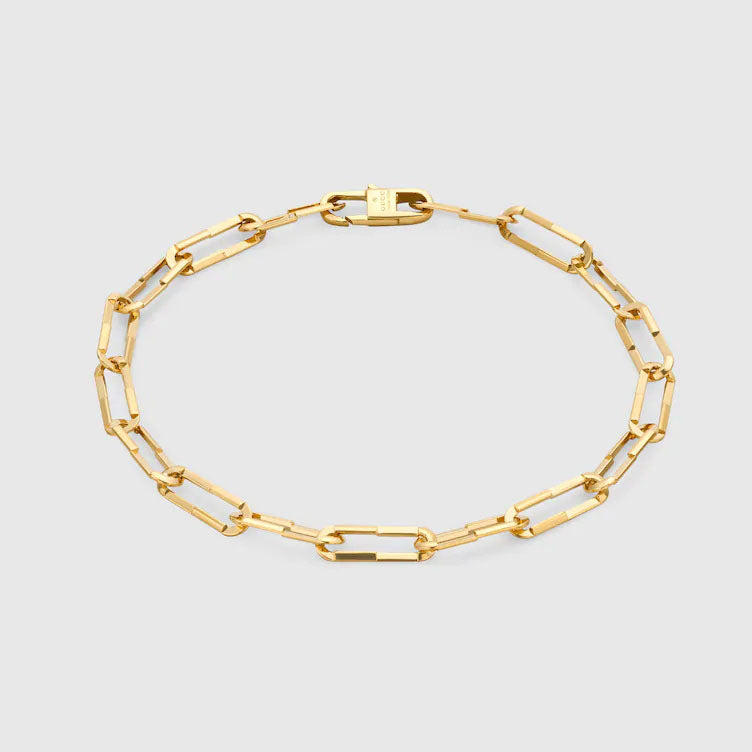 GC-744562 Dislocated special-shaped light gold cross interlocking egg-shaped circle small lock bracelet