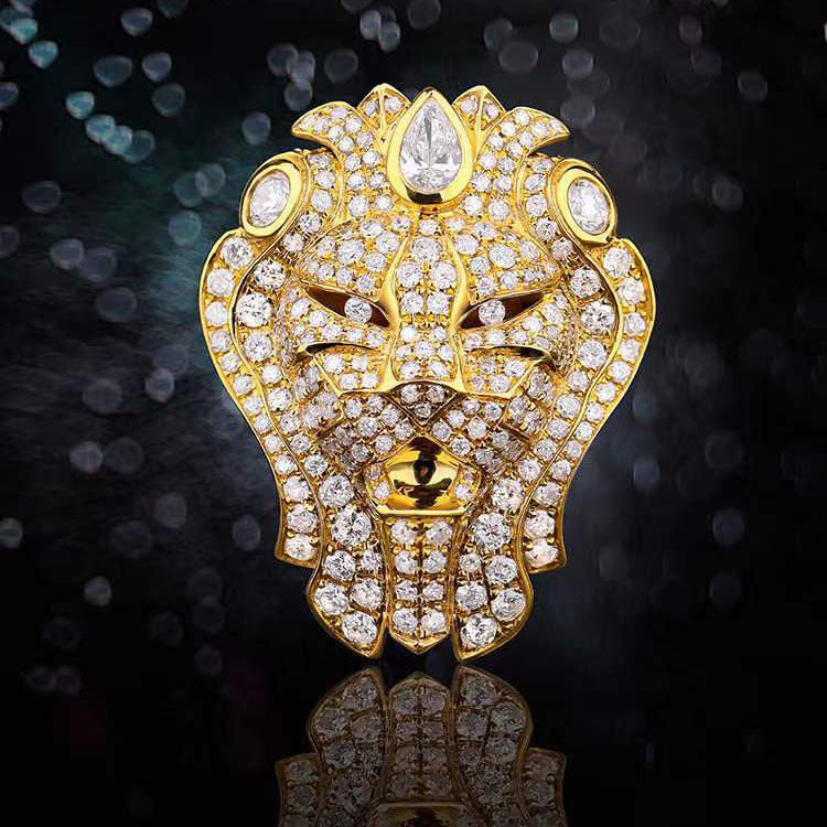 XNE-J18980 lion full diamond pendant