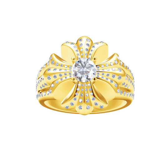 KLX-JZ649183 diamond cross ring 25#