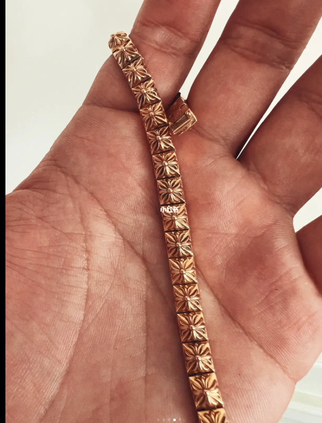 KLX-151158 cross thatch bracelet