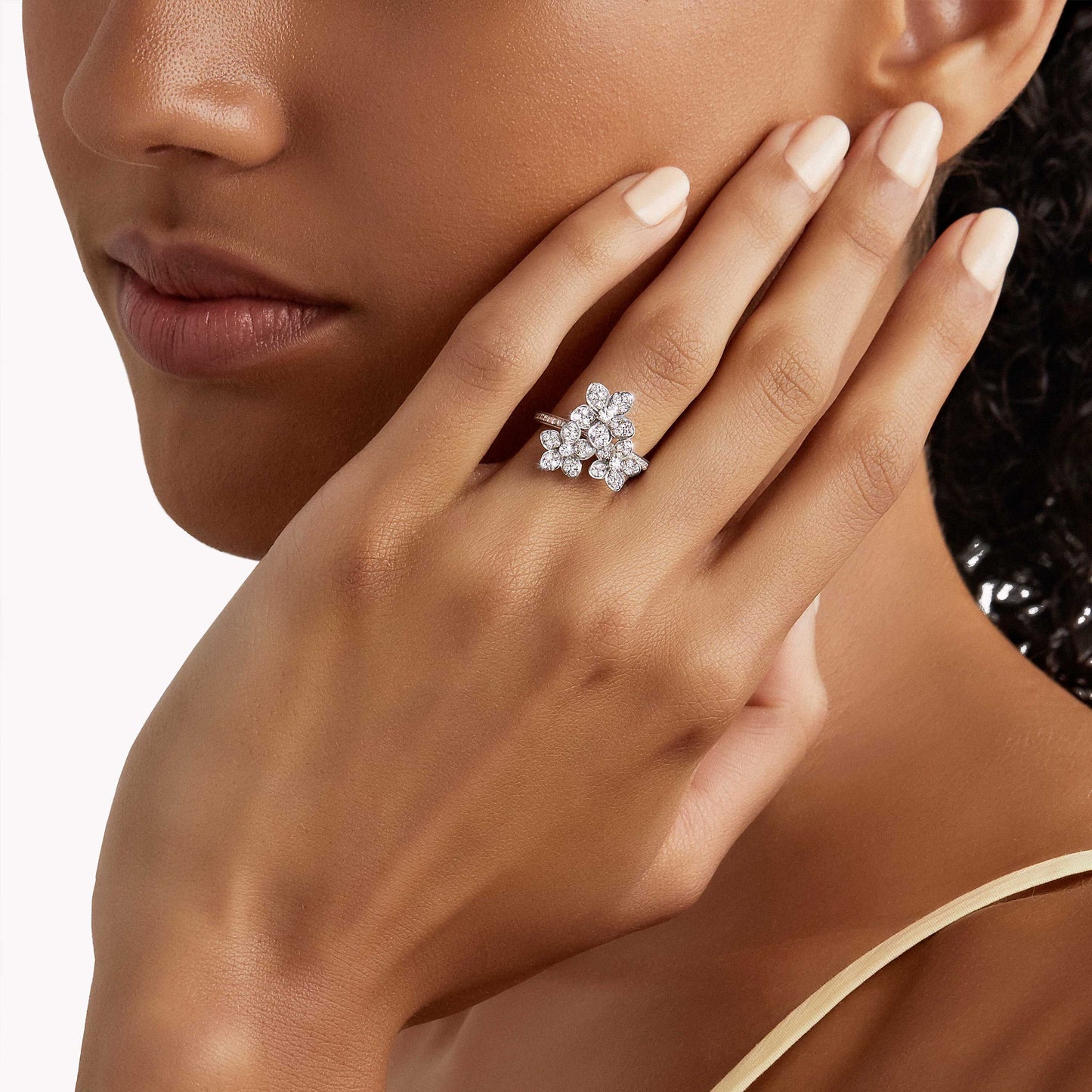 GLF-RGR843 mini three-petal ring