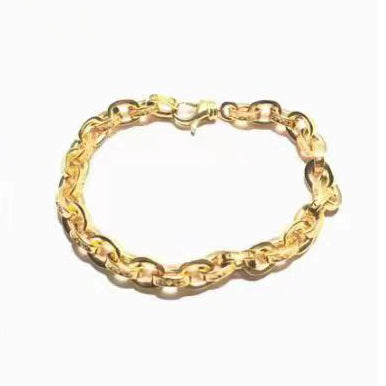 KLX-CH48948 Cross interlocking egg-shaped ring letter bracelet 195mm guest version