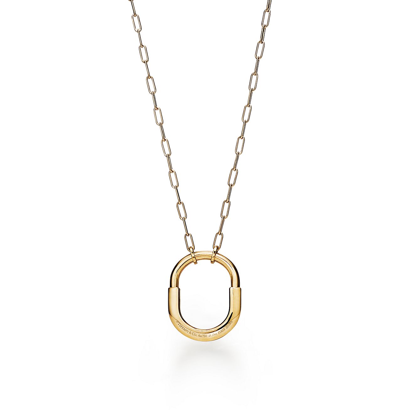 TIF-72355768 medium diamond thick love lock necklace