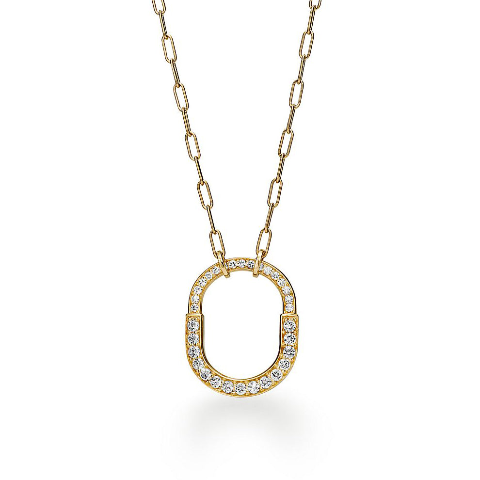 TIF-72355768 medium diamond thick love lock necklace