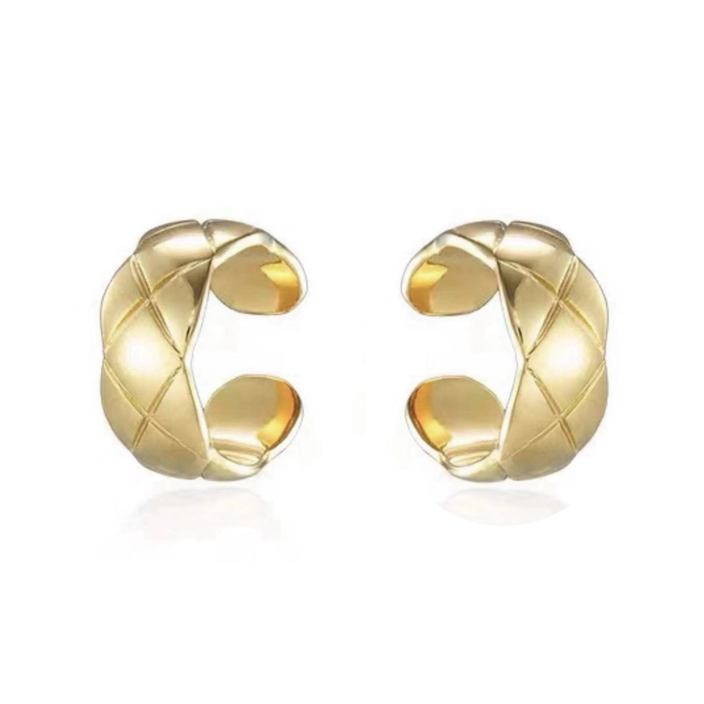 XNE-J448413 Crossed ear bone clip earrings