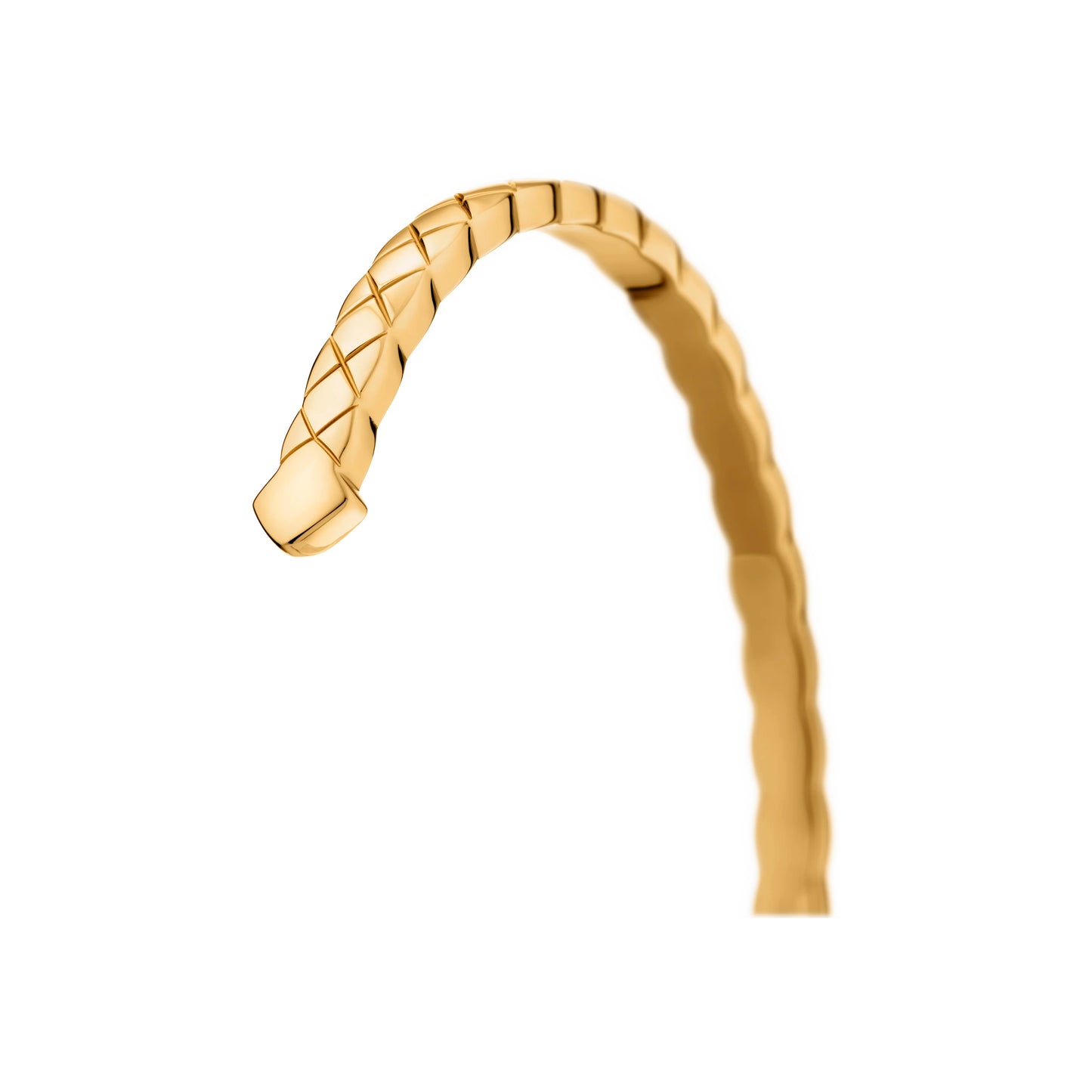 XNE-J11663 3.9mm diamond-shaped light gold fork open bracelet