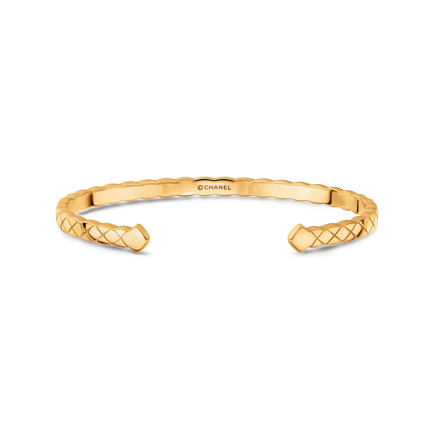 XNE-J11663 3.9mm diamond-shaped light gold fork open bracelet