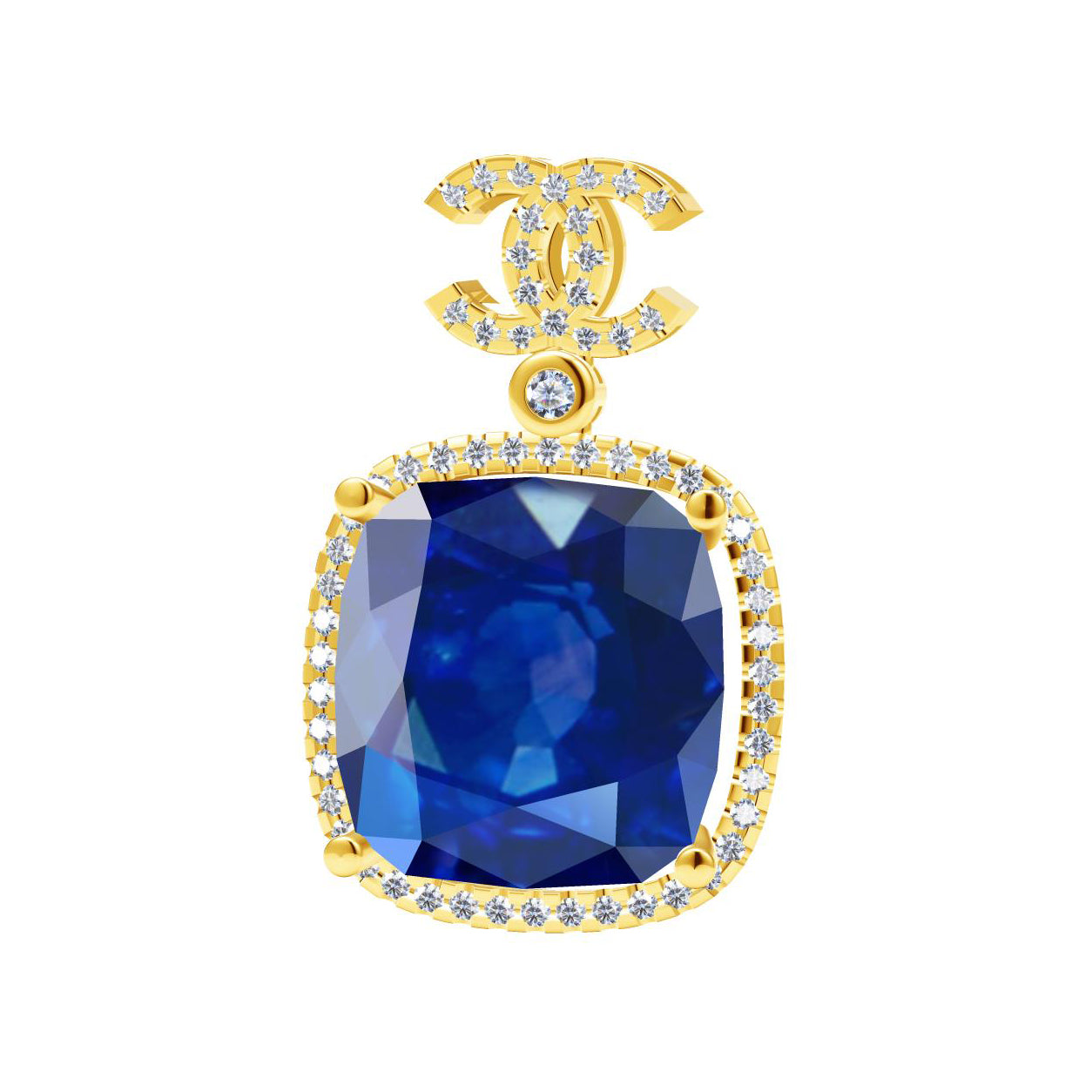 XNE-CN967903 Colorful Double C Pendant