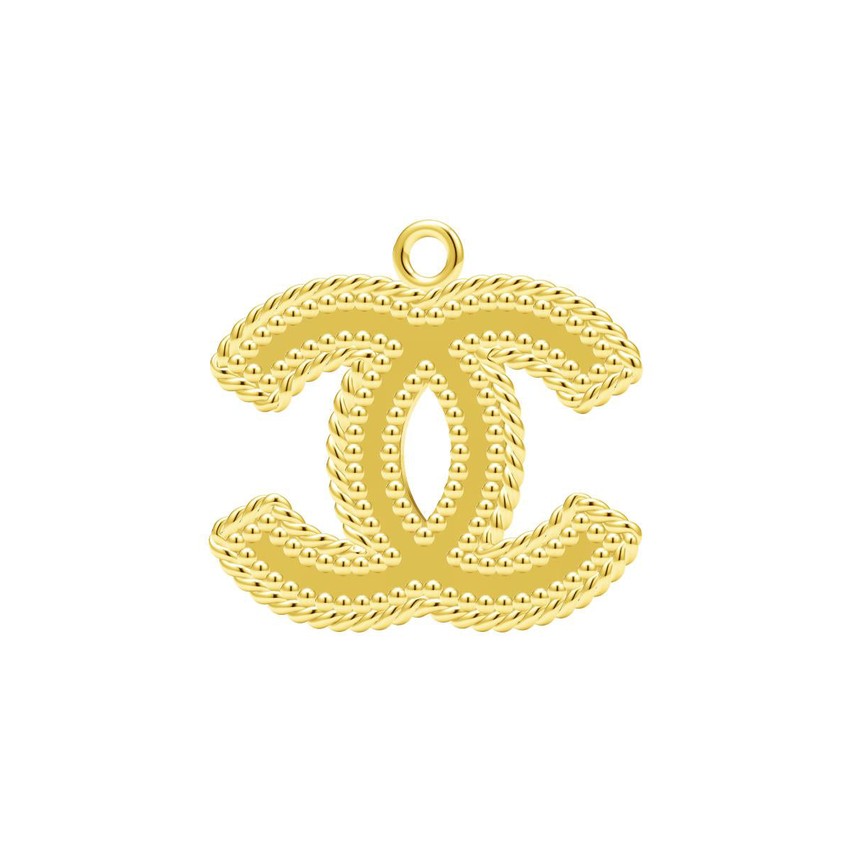 XNE-CNCP023 22.5mm double C twisted rope bead pendant