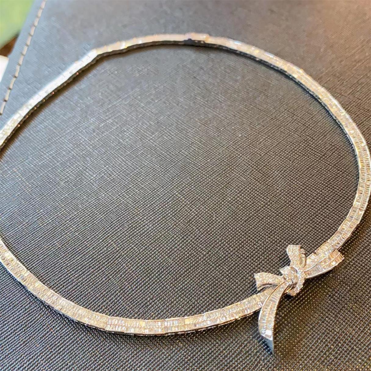 GLF-RGN52443 ladder chain bow necklace