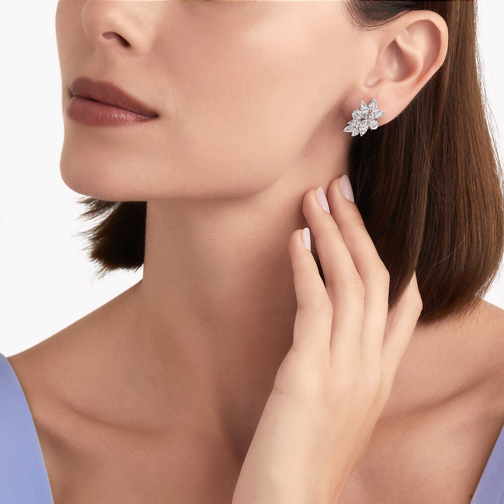 GLF-RGE1716 water drop marquise combination stone earrings