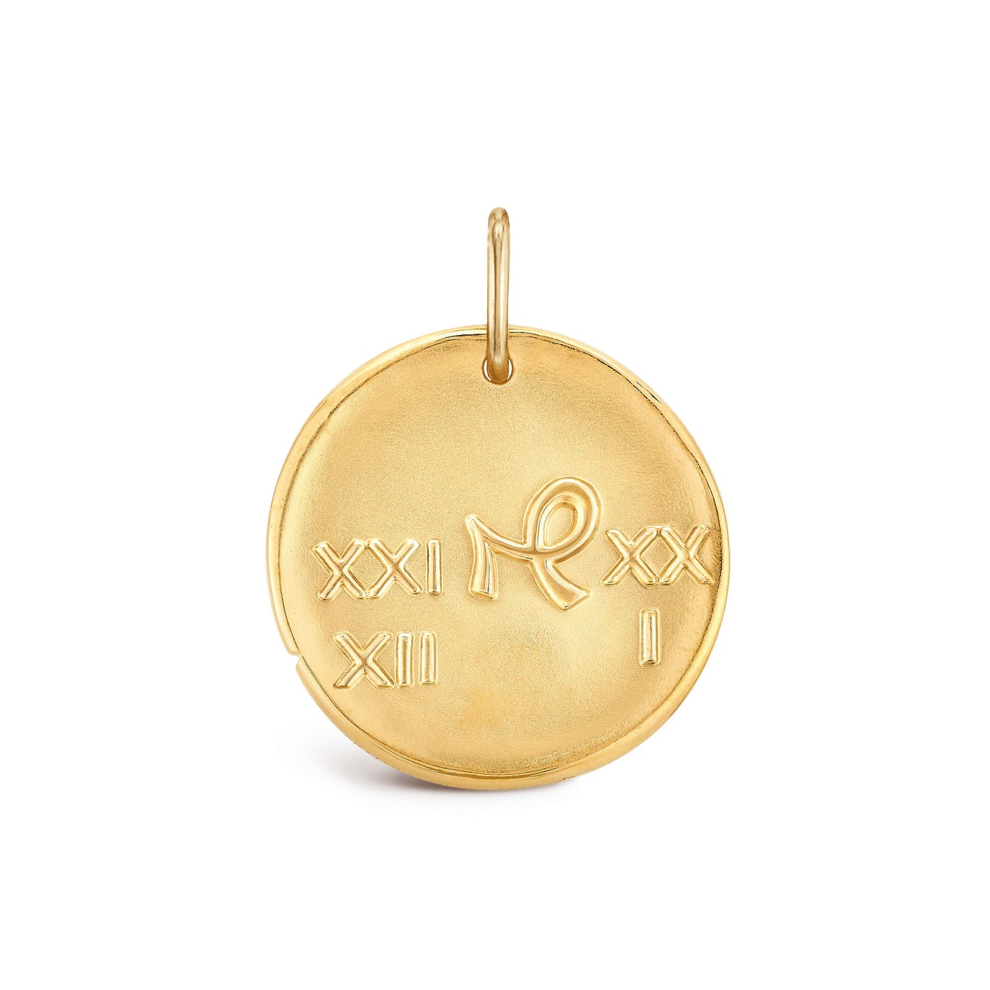 VCARP7SR00 21mm hollow version Capricorn zodiac sign pendant