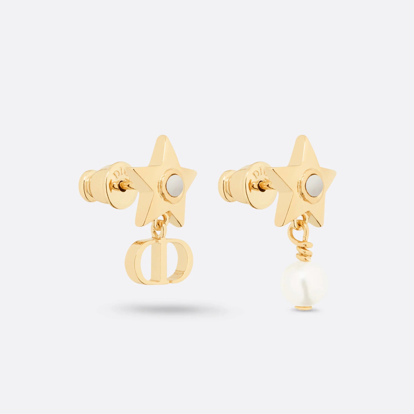 DIOR-E2331WOMPL Star CD Pearl Earrings