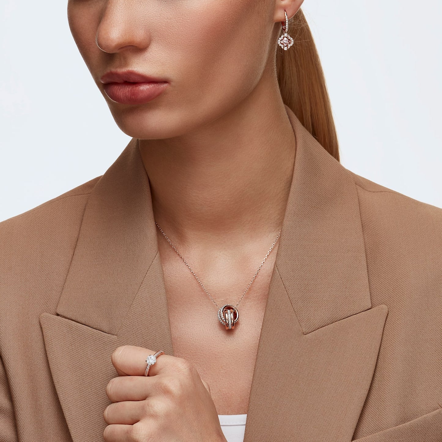 SHLSQ-5259154 guest version double ring necklace