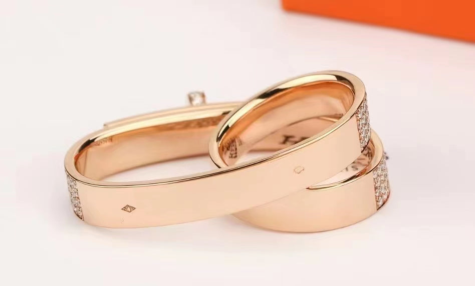 AMS-H221621B twisted hoop double ring ring