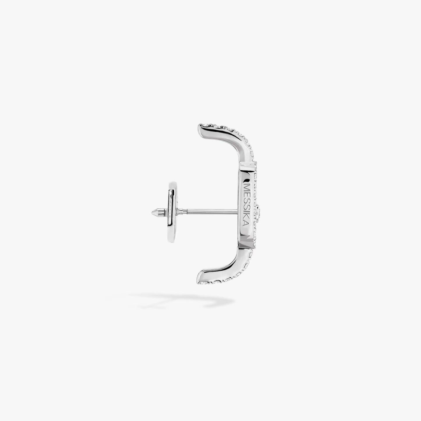 MSK-10007 unilateral movable bezel earrings