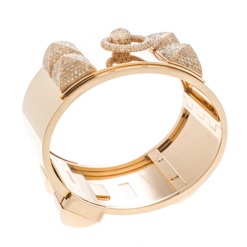 AiHshi-H108036B 38.2mm half-diamond four gold mountain ultra-wide bracelet