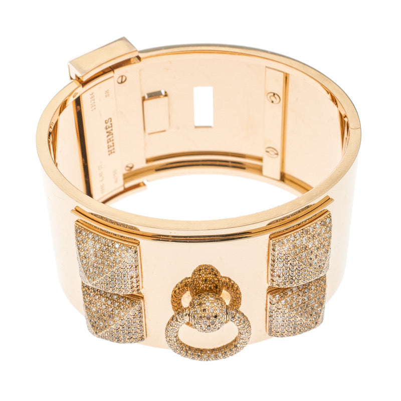 AiHshi-H108036B 38.2mm half-diamond four gold mountain ultra-wide bracelet