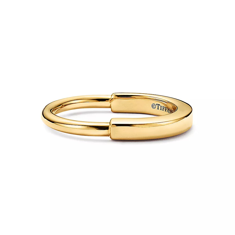 TIF-72346114 light gold lock-shaped narrow ring
