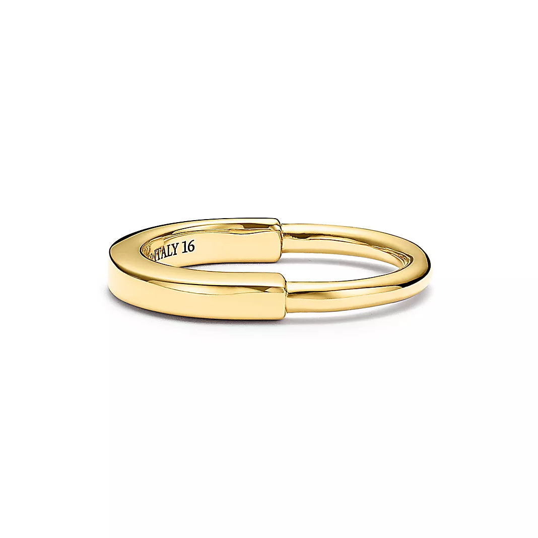 TIF-72346114 light gold lock-shaped narrow ring