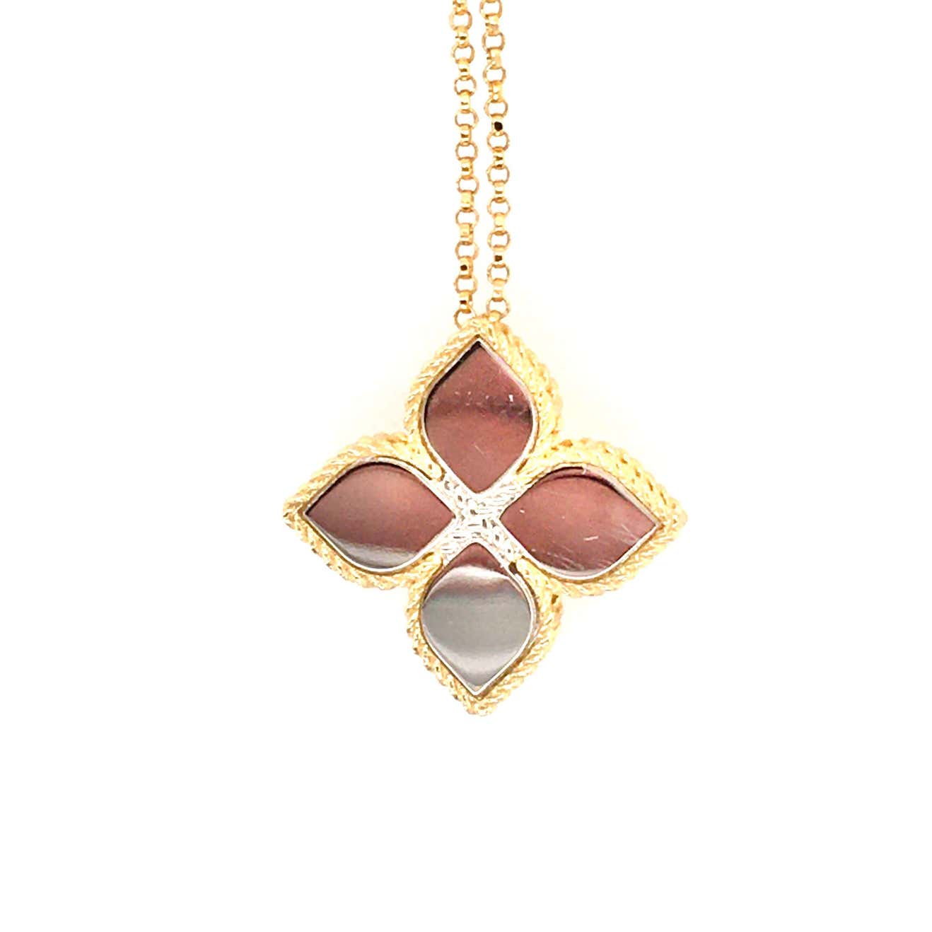 LBT-ADR777CL0652 20MM扭绳四叶草镶钻吊坠