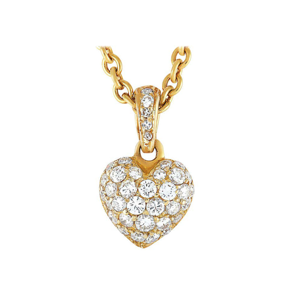 KDY-186459 full diamond heart-shaped pendant