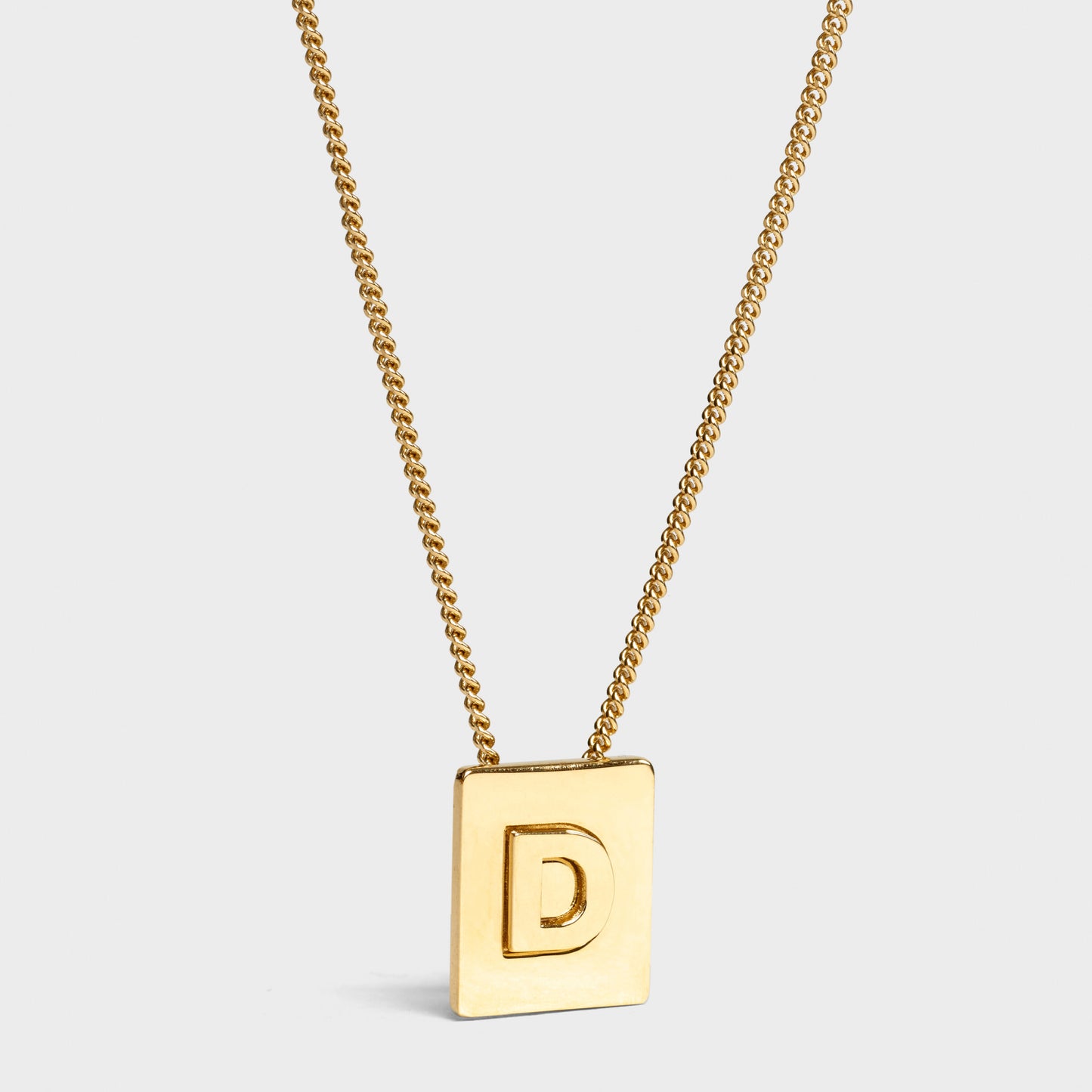 CL-46N0D6BRA 13x12MM square frame letter D pendant