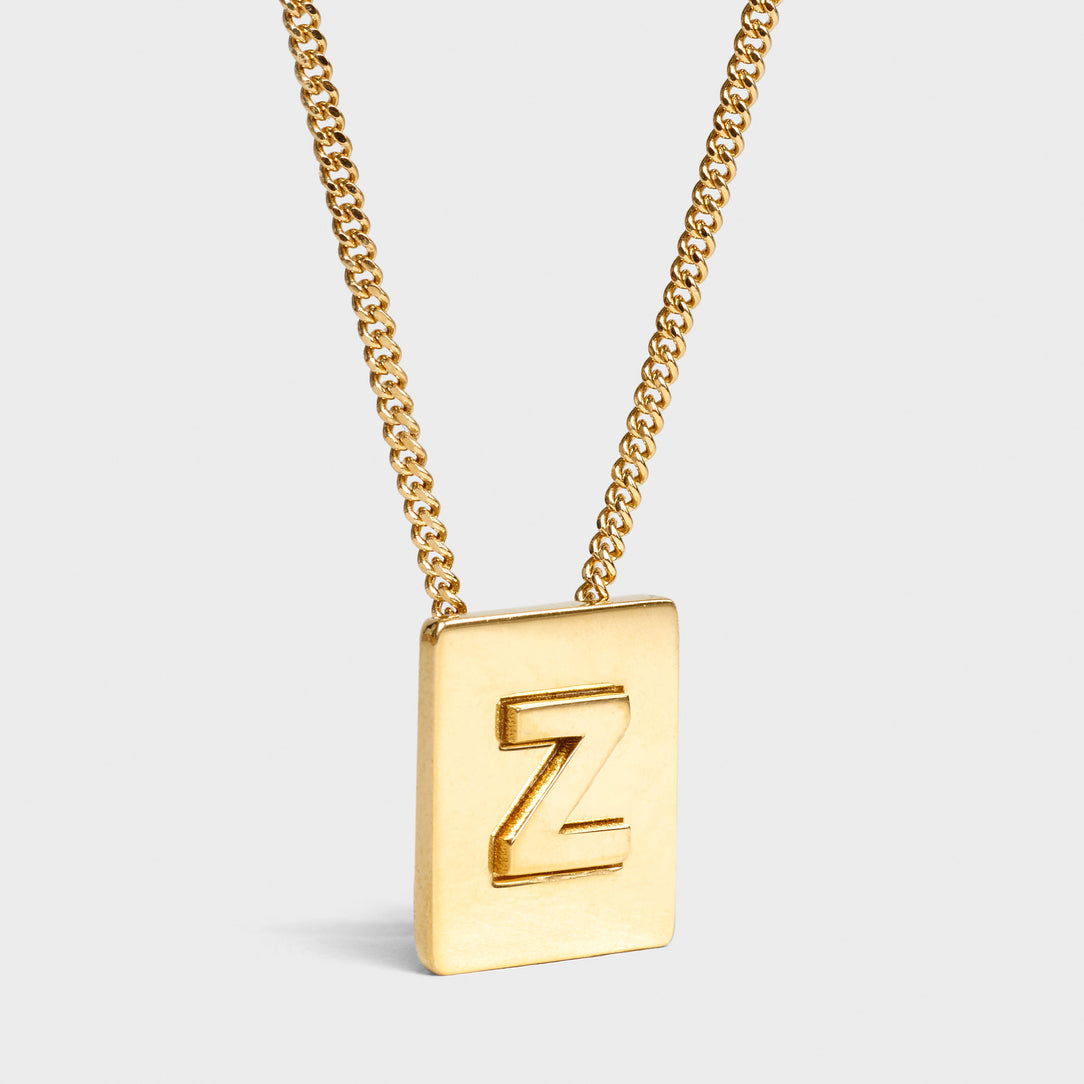 CL-423685 13x12MM square frame letter Z pendant