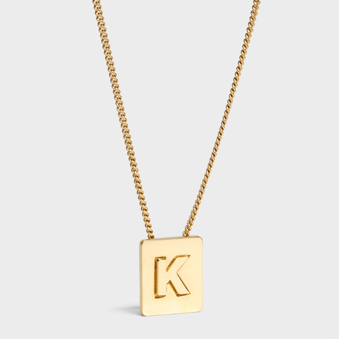 CL-487524 13x12MM square frame letter K pendant