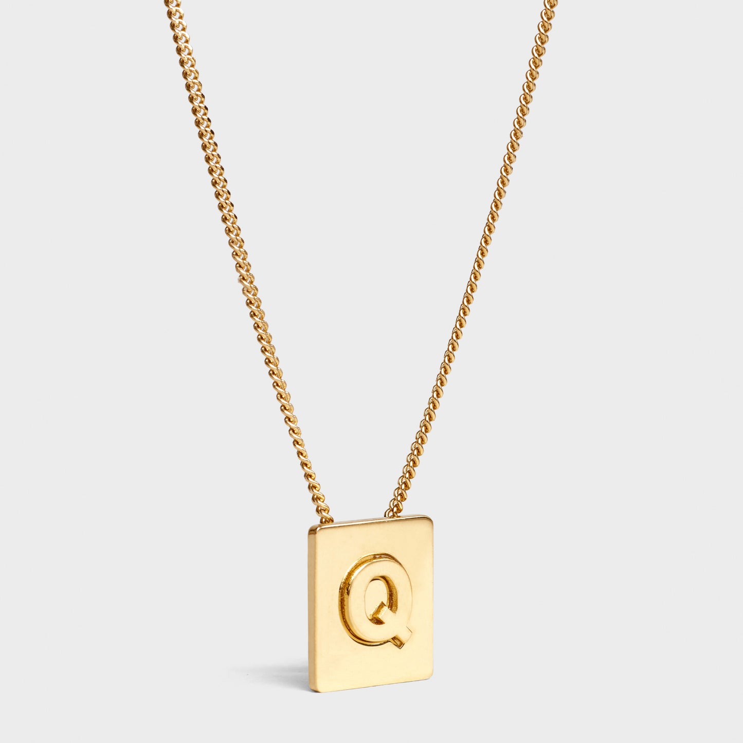 CL-521847 13x12mm Square Letter Letter Q Pendant