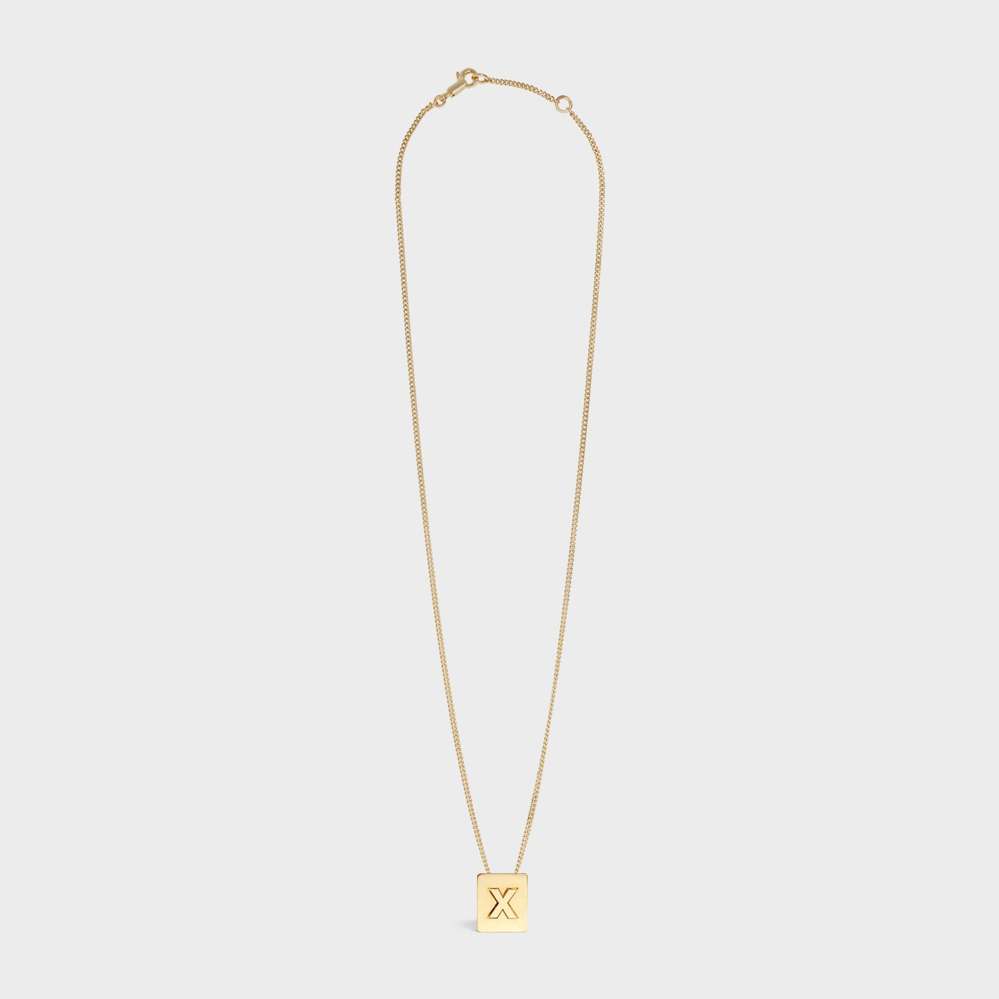 SL-95444 14x12MM square frame letter X pendant