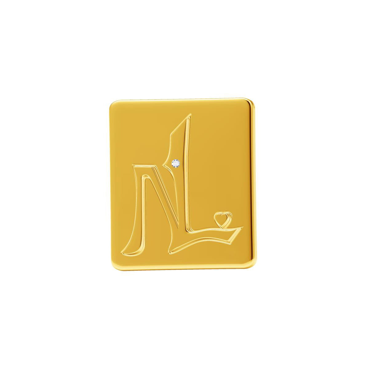 CL-4184174 14x12MM square frame letter pendant