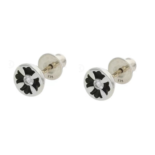 KLX-526688 round cross earrings