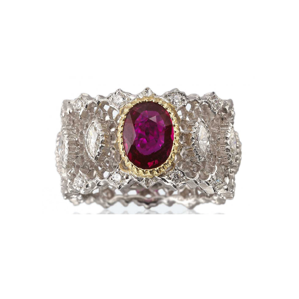 BQLT-JZ939953 Lace Honeycomb Colorful Ring