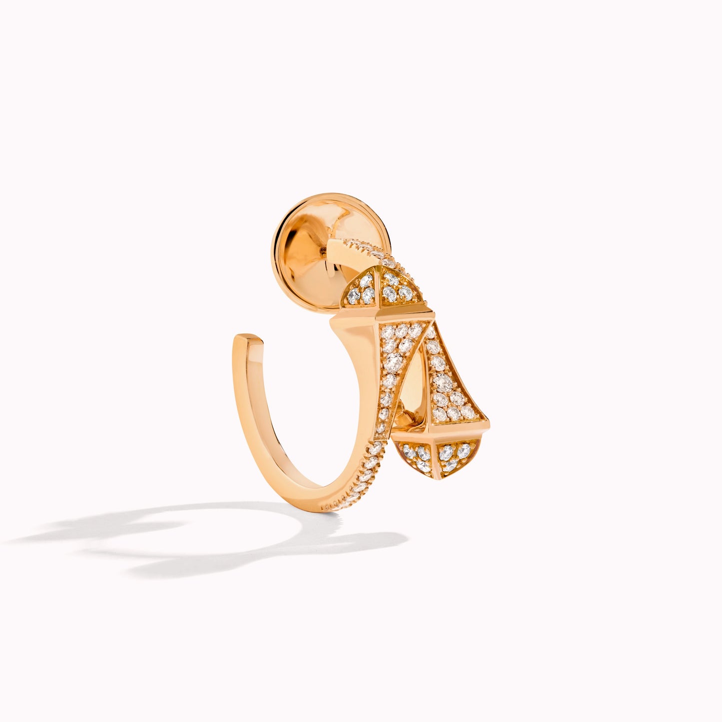 ML-CLEO-E85 full diamond pyramid pyramid earrings