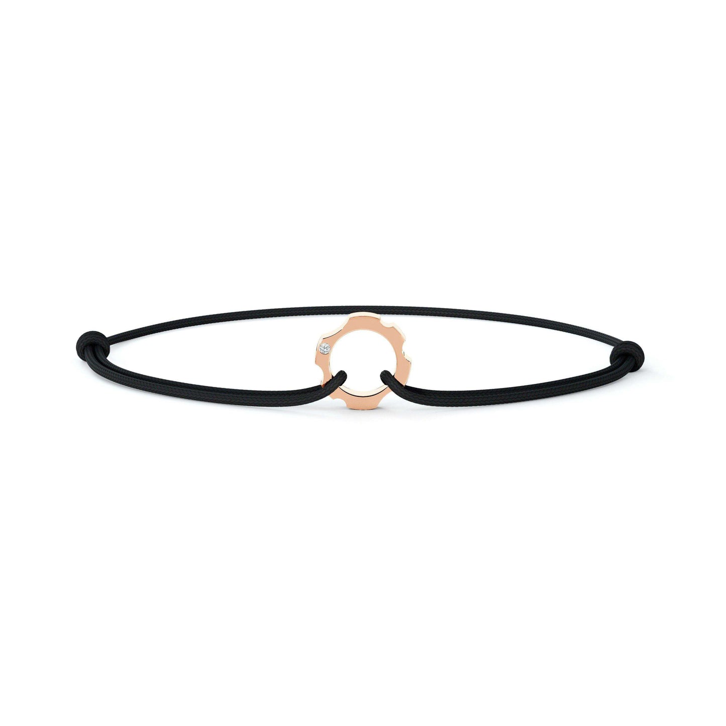 DBES-B103279 Washboard black rope bracelet