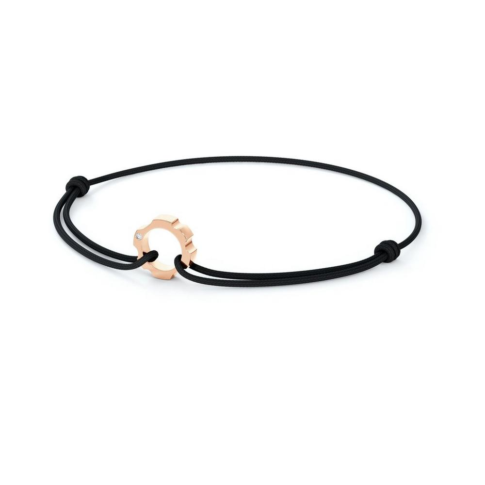 DBES-B103279 Washboard black rope bracelet