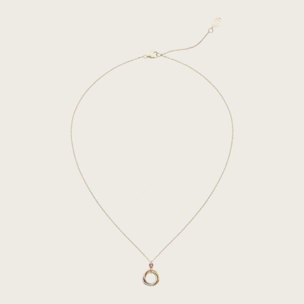 KDY-B7224962 Chinese Valentine's Day pink model 3 colors 3 rings three rings three colors 6 points pendant
