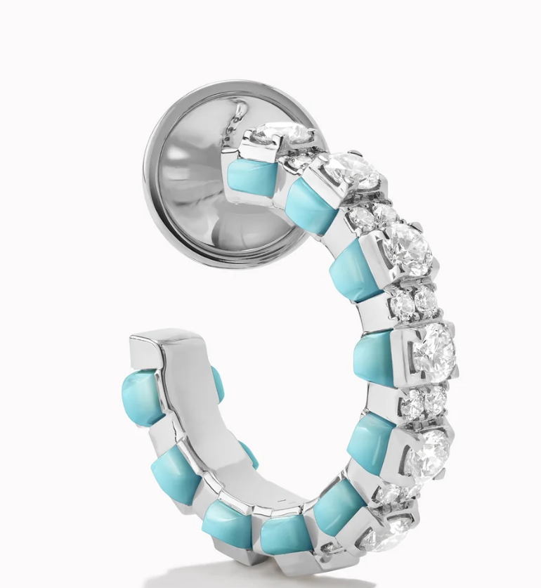 ML-TIPT-E1 pointed cone hoop earrings semi-circle earrings
