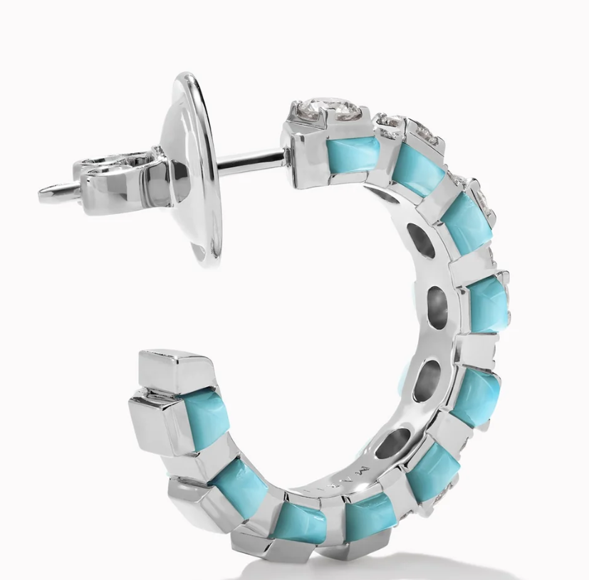 ML-TIPT-E1 pointed cone hoop earrings semi-circle earrings