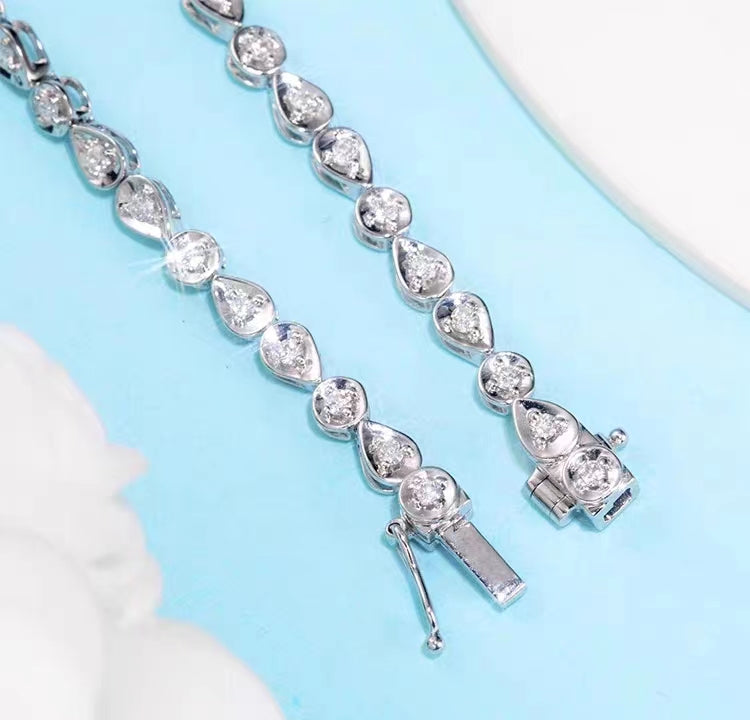 XNE-J65721 double c water drop concave bracelet