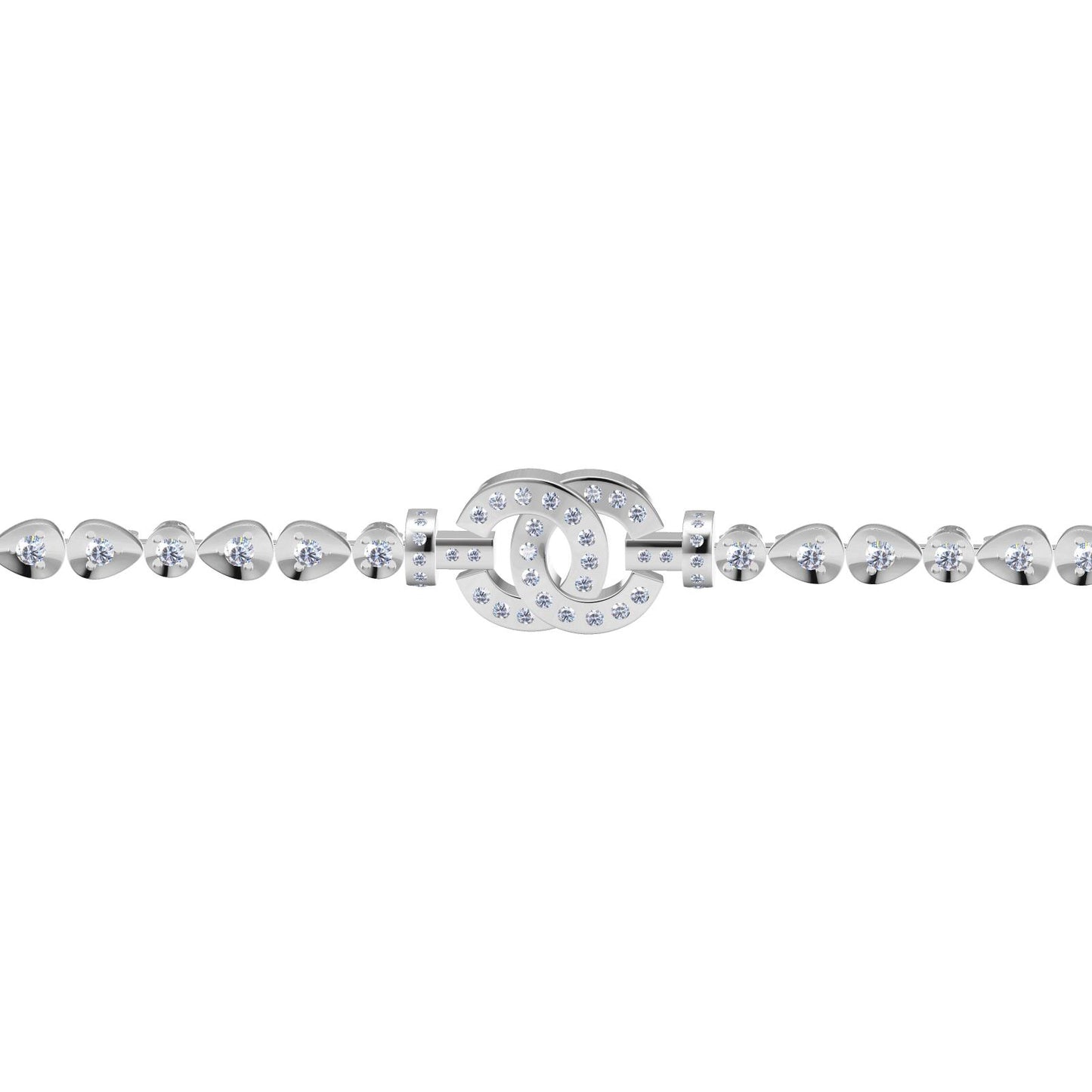 XNE-J65721 double c water drop concave bracelet