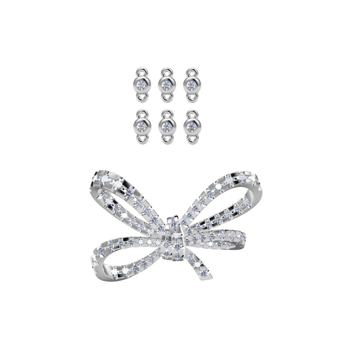 XNE-J78770 bow tie chain pendant necklace