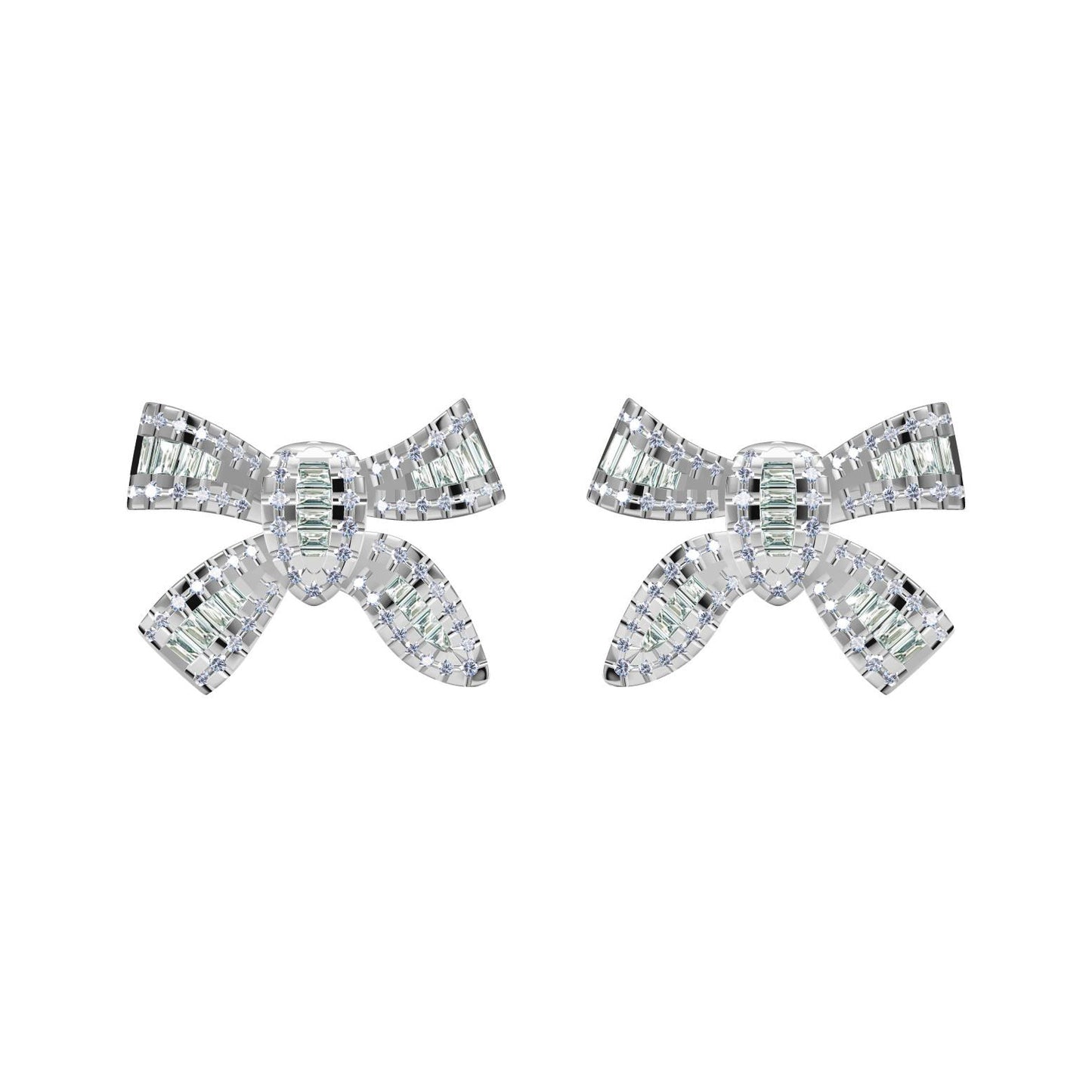 XNE-J36412 bow full diamond earrings