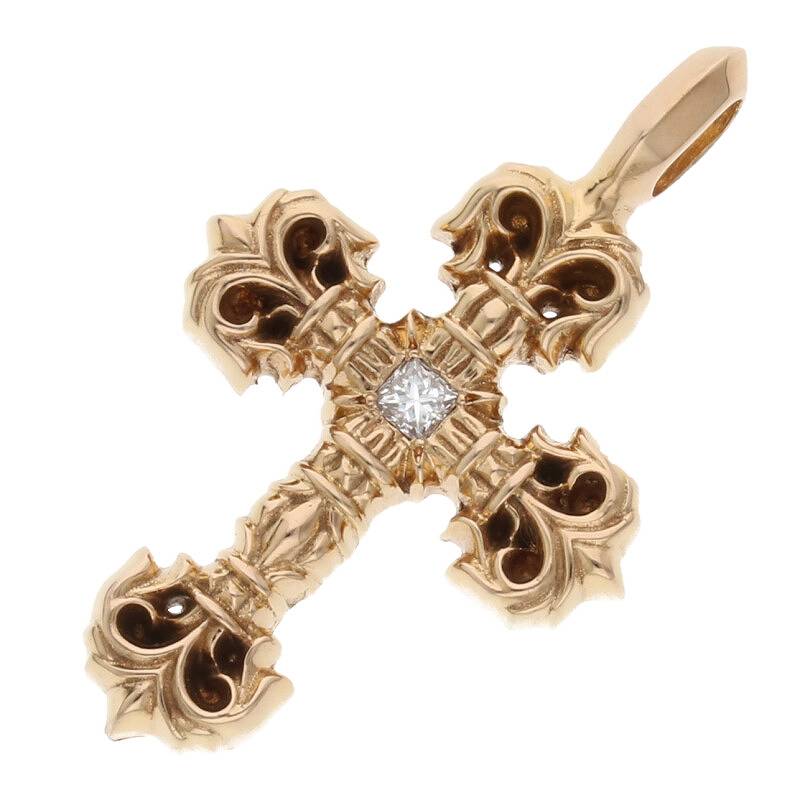 KLX-CHH25059 thatched cross with square diamond pendant in the middle