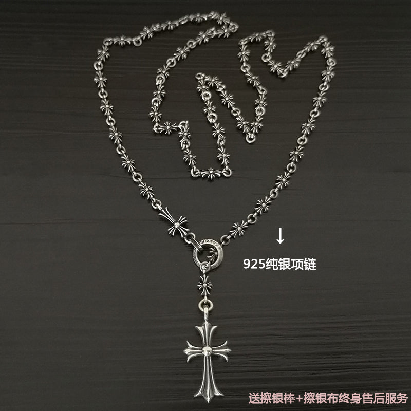KLX-XL55297455 guest version light gold long cross necklace