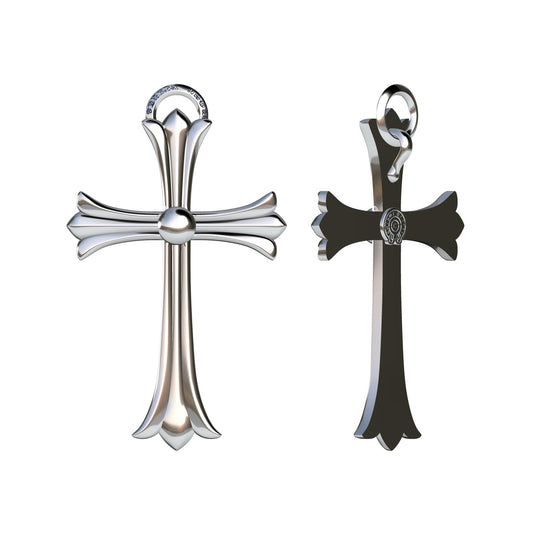 KLX-XL73717082 light gold cross pendant