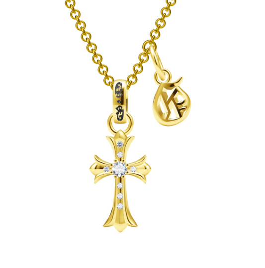 KLX-XL64820764 letter cross diamond pendant