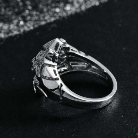 XNE-J10758 lion full diamond ring